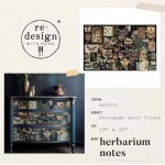 Decoupage tissue paper Herbarium notes