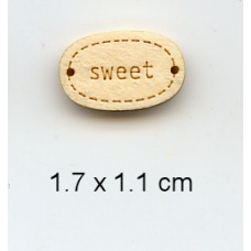 Houten label 'sweet'