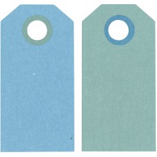 Labels turquoise/zeegroen