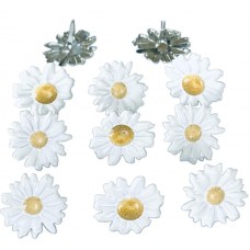 Shaped brads white daisy