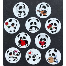 Sluitstickers Panda