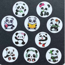 Sluitstickers Panda 2
