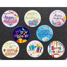 Sluitstickers Happy birthday