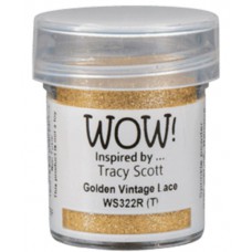 WOW! embossing Glitter Golden vintage lace