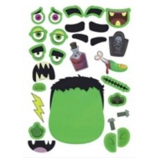 Halloween face sticker - Frankenstein
