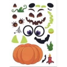Halloween face sticker - Pompoen