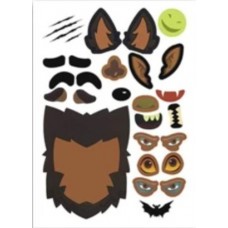Halloween face sticker - Weerwolf