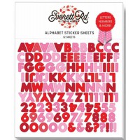 Alfabet stickers - Valentine rood
