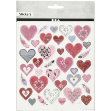 Fancy stickers hearts