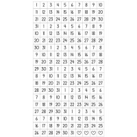 Day to day calendar number stickers