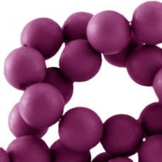 Kunststof kralen mat flint purple 8 mm