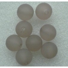Kunststof kralen mat grijs 12 mm