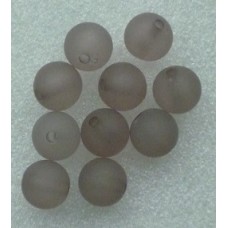 Kunststof kralen mat grijs 10 mm