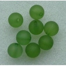 Kunststof kralen mat groen 12 mm