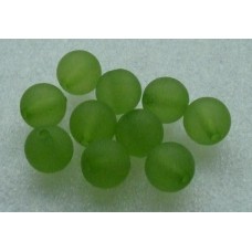 Kunststof kralen mat groen 10 mm