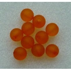 Kunststof kralen mat oranje 10 mm