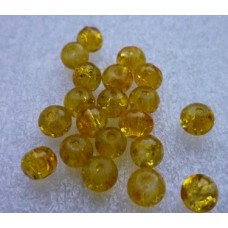 Glaskralen geel 4 mm