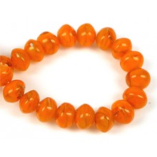 Glaskralen rondel oranje
