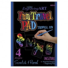 Engraving art set - Travel pad Tropical - rainbow