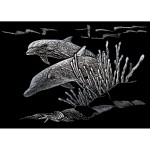 Engraving art set - Dolphin reef - silver