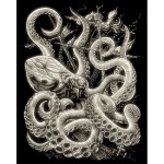 Engraving art set - Octopus - glow in the dark