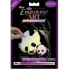 Engraving art set - Bamboo panda - holographic 