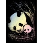 Engraving art set - Bamboo panda - holographic 