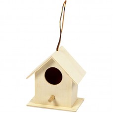 Houten vogelhuisje vierkant - OP = OP