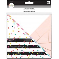 Adhesive Pockets - Rainbow Stripe