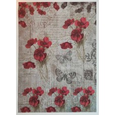 Decoupage papier Poppy grace 01 Decoupage papier Poppy grace 01