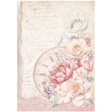 Rijstpapier A4 Romance forever - clock Rijstpapier A4 Romance forever - clock