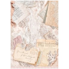 Rijstpapier A4 Romance forever - letters Rijstpapier A4 Romance forever - letters