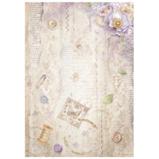 Rijstpapier A4 Quiet days - sewing Rijstpapier A4 Quiet days - sewing