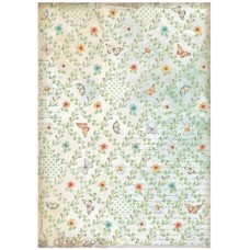 Rijstpapier A4 Daisy art - flowers and butterfly