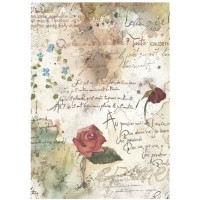 Rijstpapier A4 Flowers and Poems - Pattern