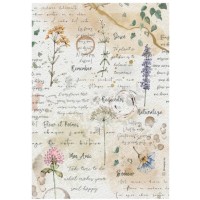 Rijstpapier A4 Flowers and Poems - Flowers and writings