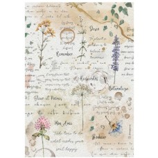 Rijstpapier A4 Flowers and Poems - Flowers and writings Rijstpapier A4 Flowers and Poems - Flowers and writings