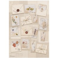 Rijstpapier A4 Flowers and Poems - Letters