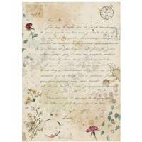 Rijstpapier A4 Flowers and Poems - Handmade letter