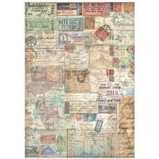 Rijstpapier A4 Art of traveling Tickets