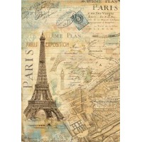 Rijstpapier A4 Around the world paris