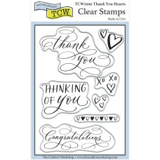 Clearstamp Thank you hearts