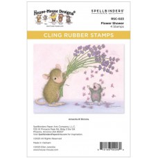 Clingstamp house mouse - Flower shower