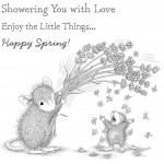 Clingstamp house mouse - Flower shower