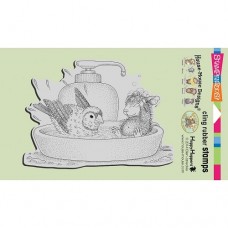 Clingstamp house mouse - Bird bath