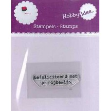 Clearstamp tekst '...rijbewijs' Clearstamp tekst '...rijbewijs'