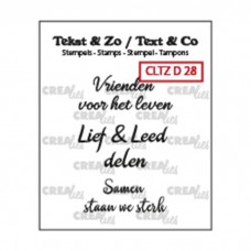Clearstamp Tekst & Zo Divers 28 Vrienden