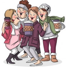 Clingstamp girlfriends - Latte Love