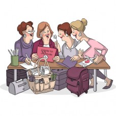 Clingstamp girlfriends - Crafty Girls