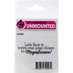 Clingstamp tekst 'Let's face it…'